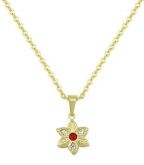 Gargantilha folheada a ouro c/ pingente em forma de flor